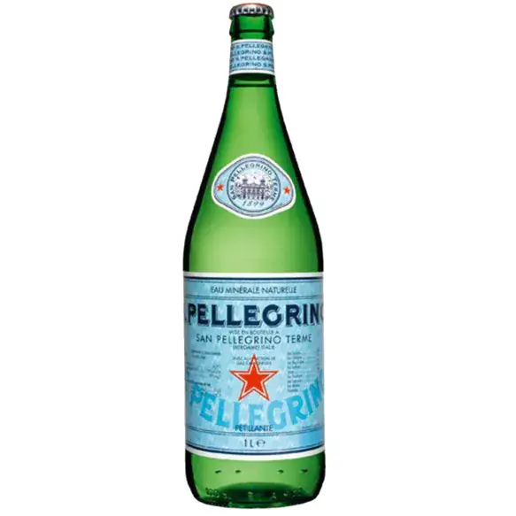 Eau minérale gazeuse 100 cl San Pellegrino (verre)